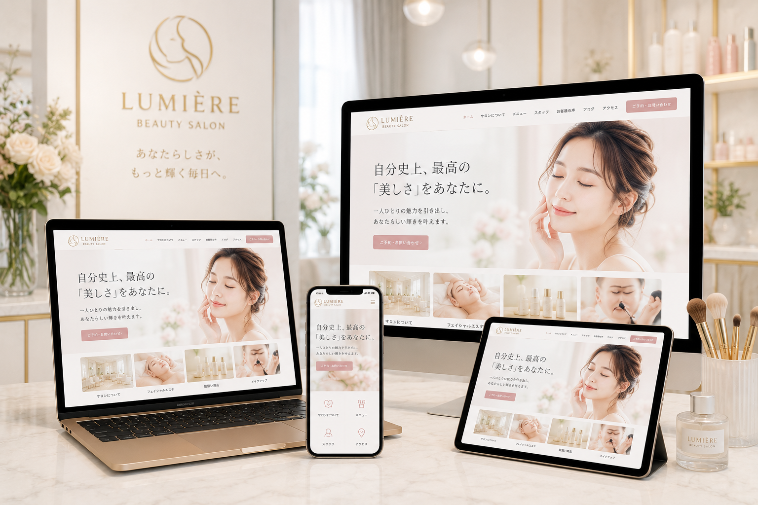 LUMIÈRE ビューティーサロン 制作サンプル