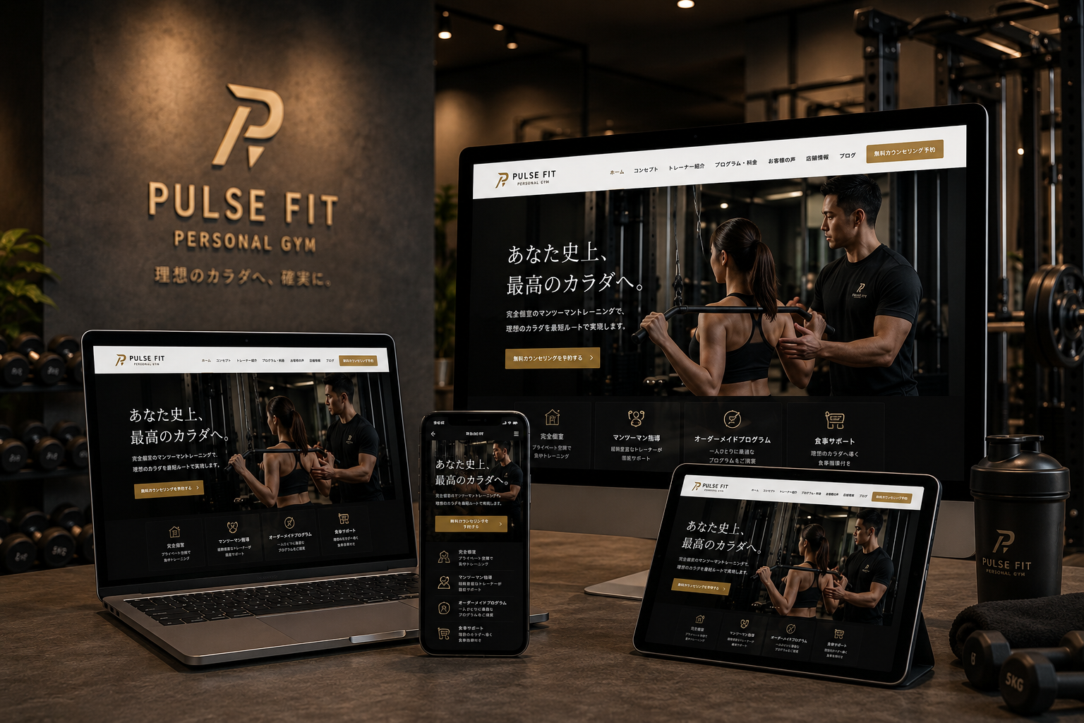 PULSE FIT パーソナルジム 制作サンプル